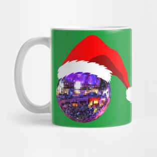Jolly Disco Ball with Santa Hat Mug